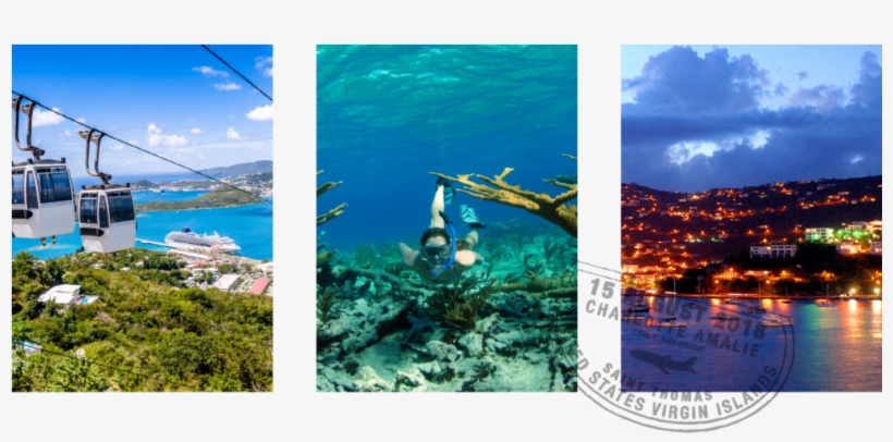 Ladyj Cruise Destination St Thomas Collage - Sea, transparent png