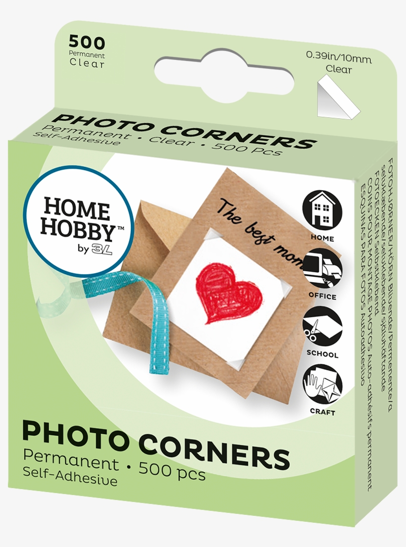 Photo Corners Clear, 500 Pcs, 10mm - 3l Clear Photo Corners, transparent png