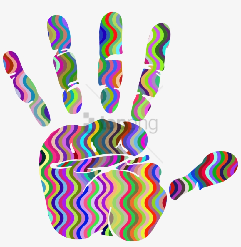 Free Png Download Waves Handprint Silhouette - Huella De Una Mano Png, transparent png