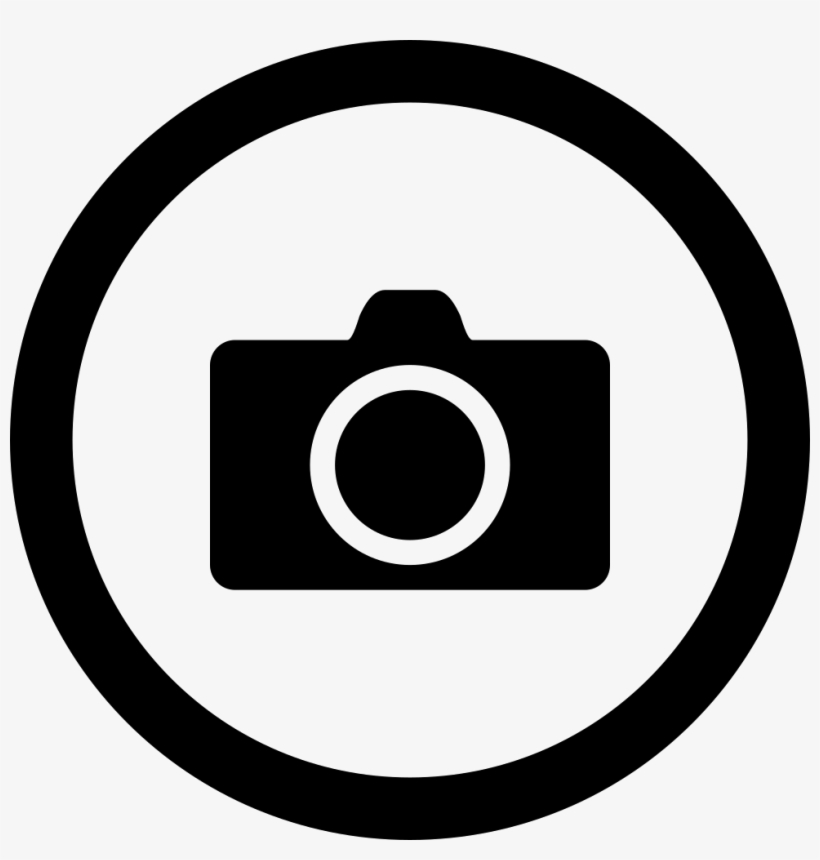 Photo Camera Filled Symbol Of The Tool In Circular - Camera Button Icon Png, transparent png