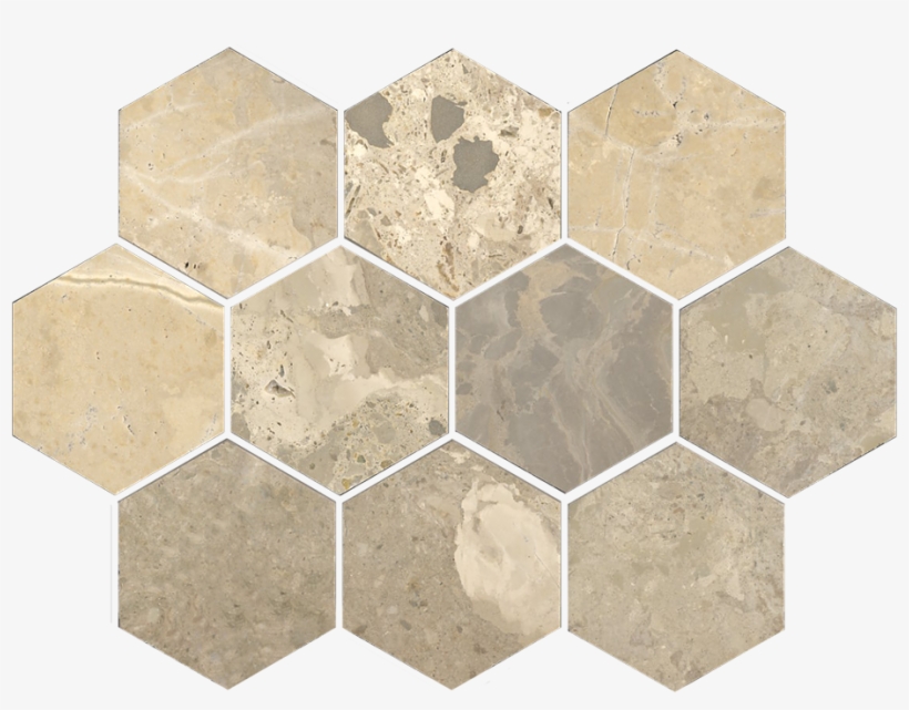 Bottega™, Medaglia D'oro Satin Brushed 3" Hexagon, - Floor, transparent png