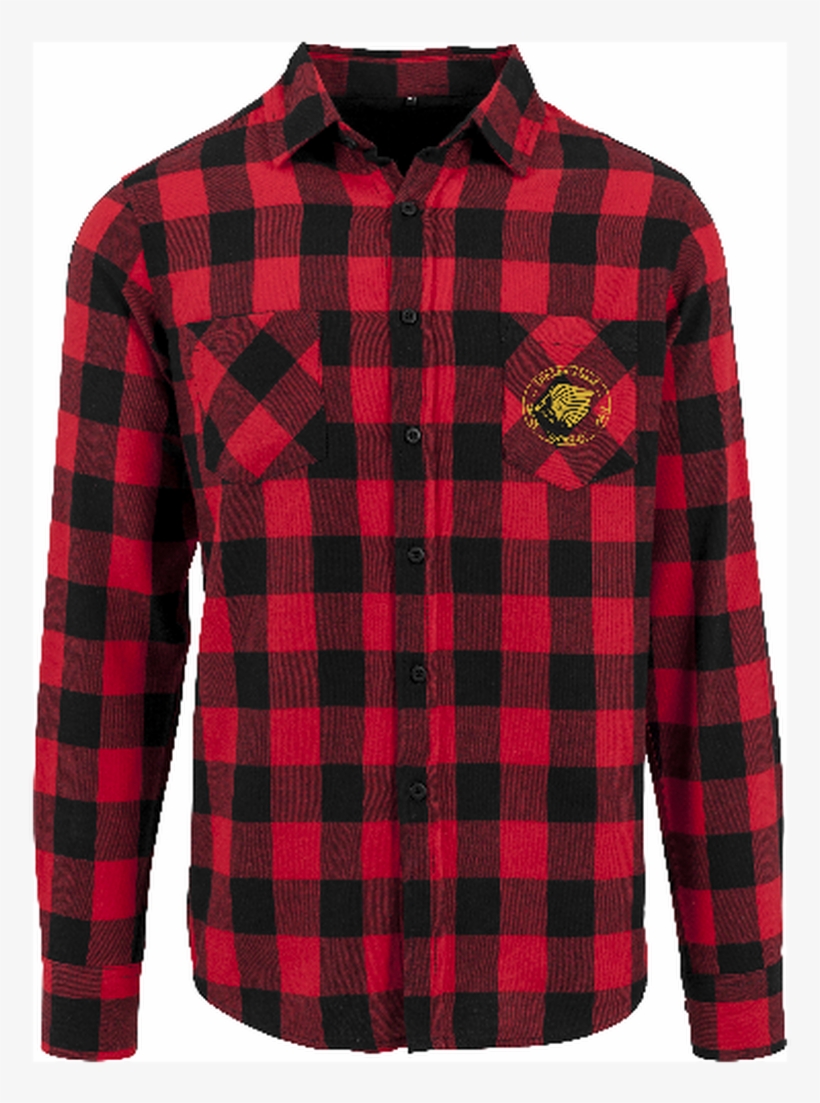 The Lion Head Checked Flannel Shirt - Flanell, transparent png