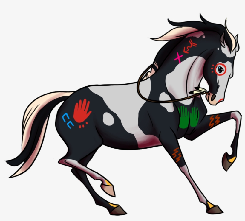 Native American Tribal Horse Painting, transparent png