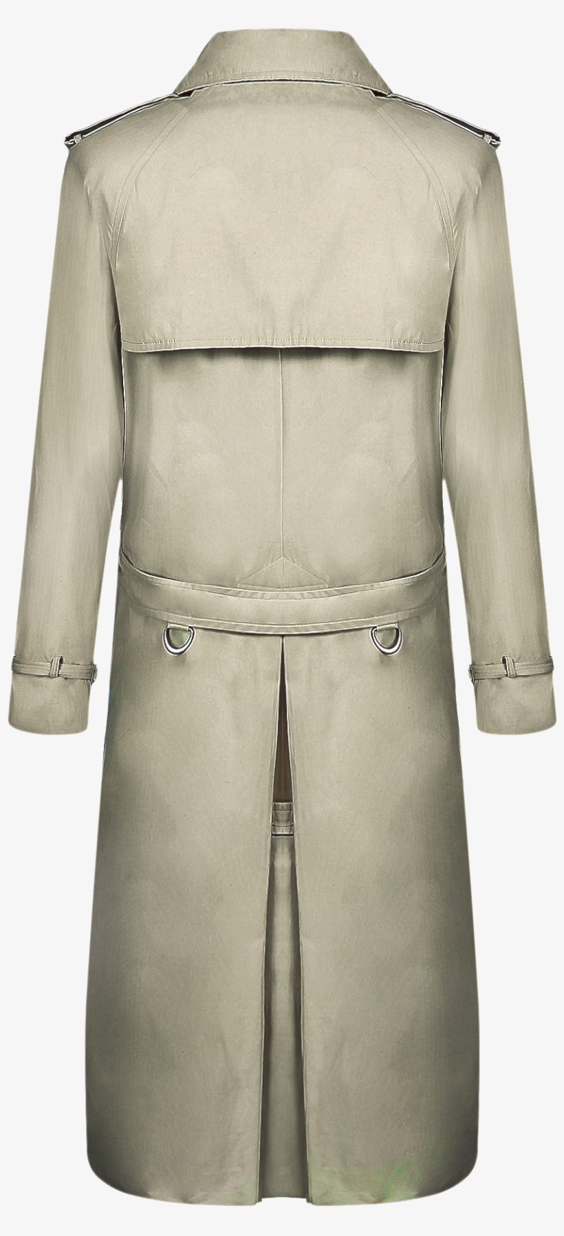 Mens Stone Beige Traditional Double Breasted Long Trench - Overcoat, transparent png