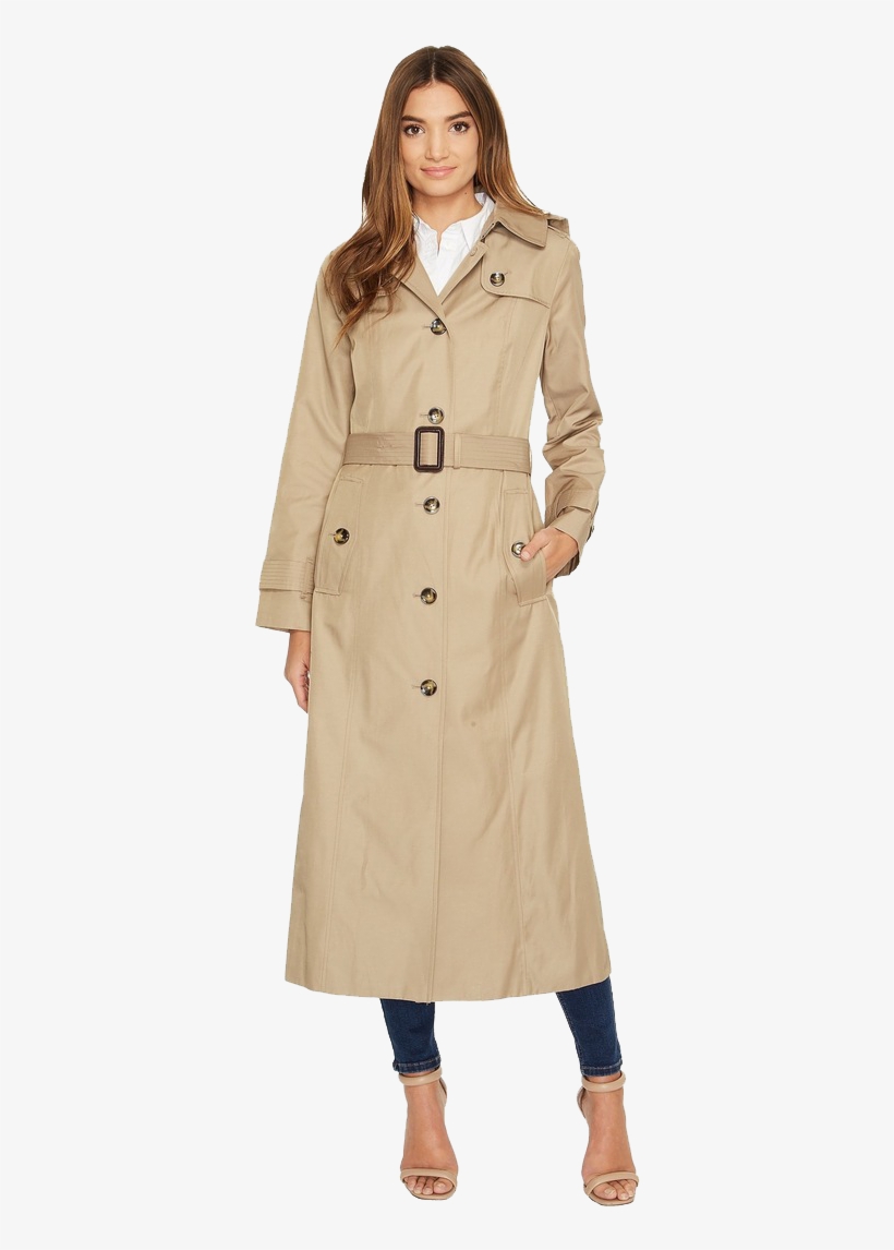London Fog Khaki Trench Coat, transparent png