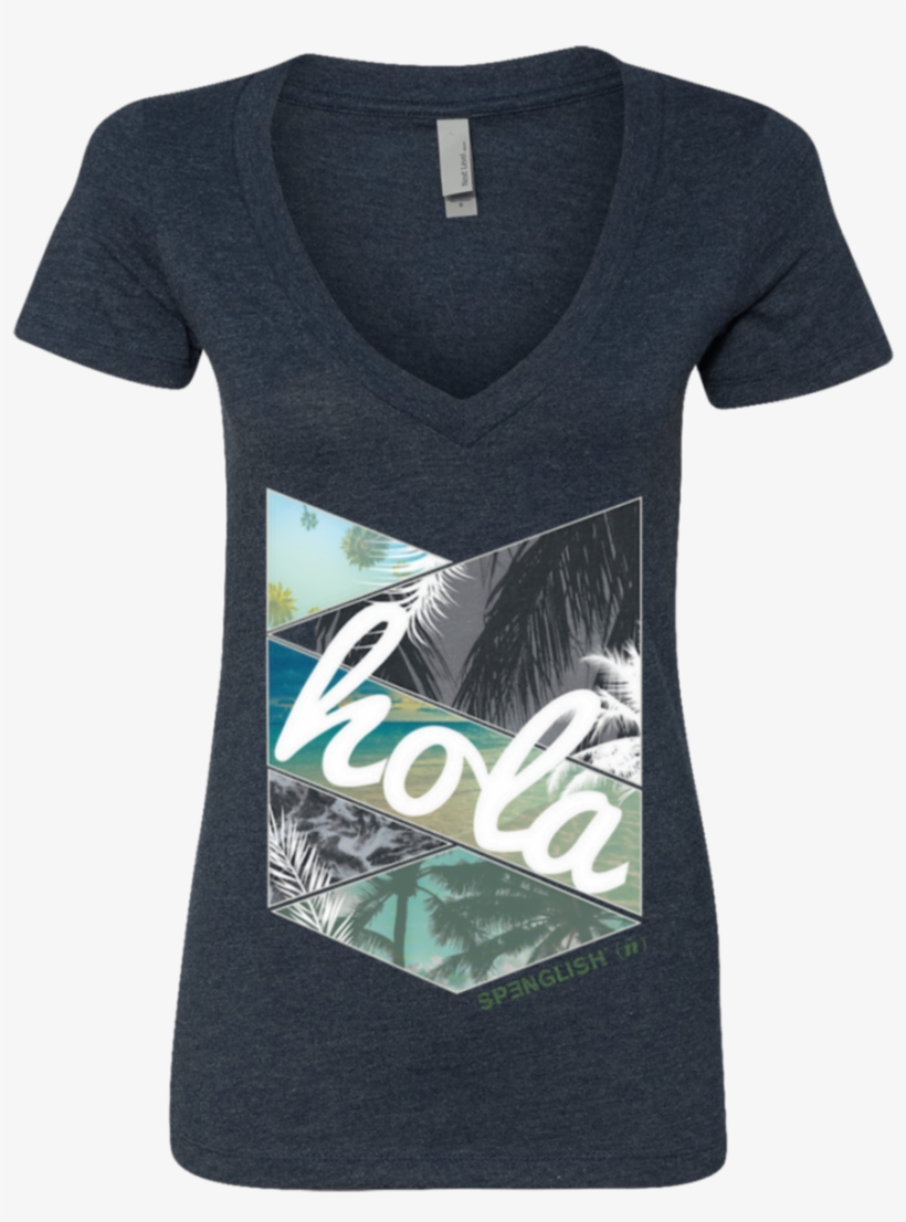 Next Level Ladies' Deep V Neck T Shirt, transparent png
