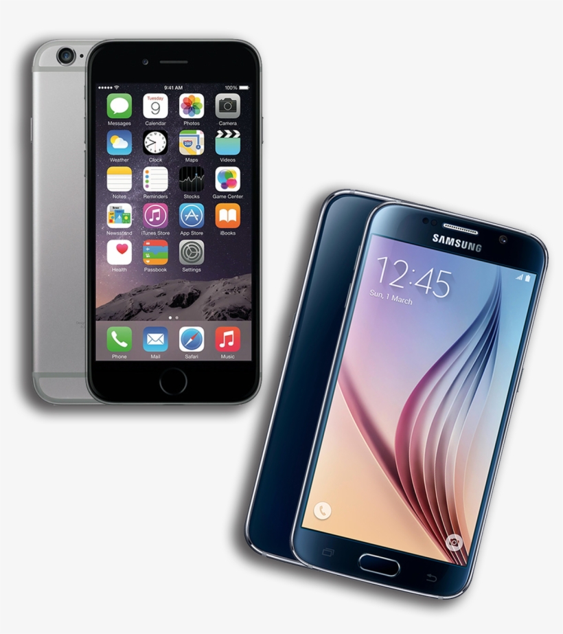 Phones - Iphone 6 Black Silver, transparent png