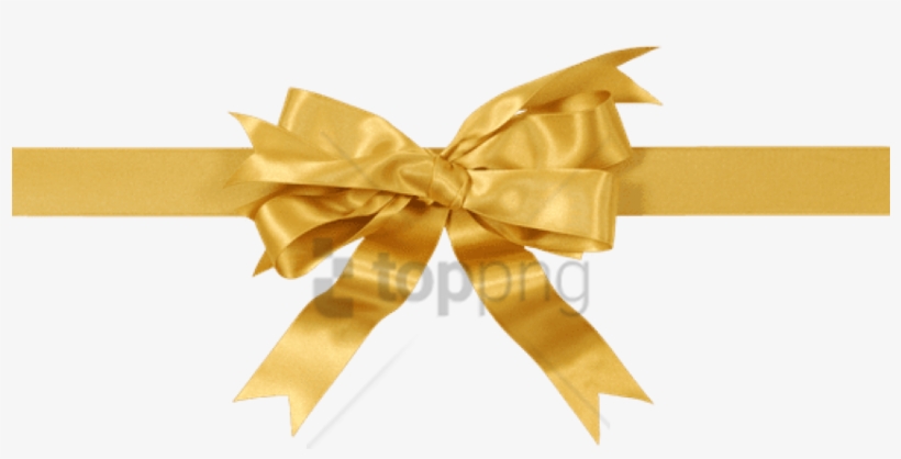 Free Png Gold Gift Bow Png Png Image With Transparent - Gold Ribbon Png Hd, transparent png