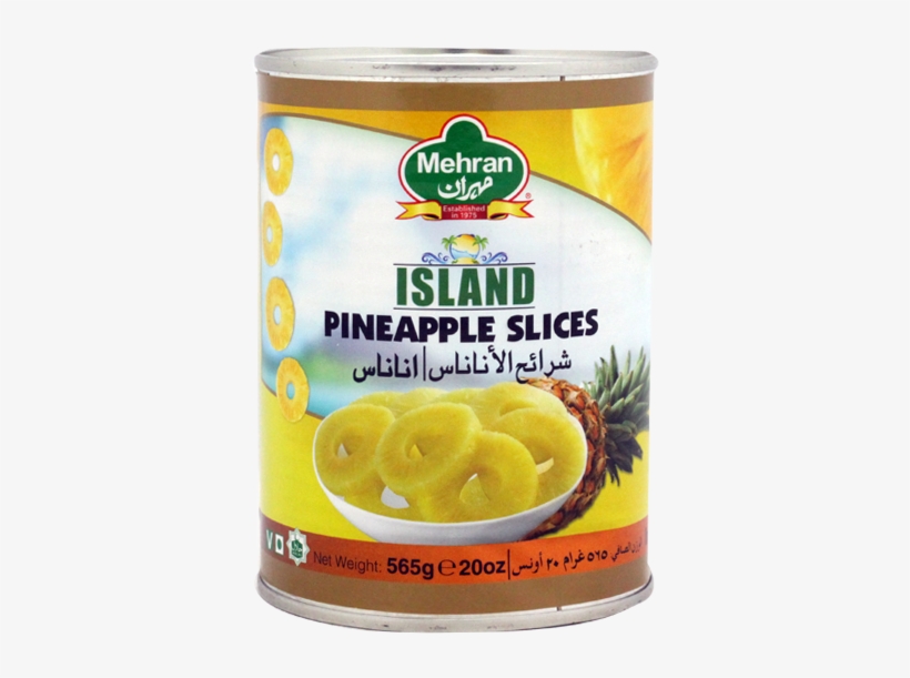 Mehran Pineapple Slice Tin 565g - Pineapple, transparent png