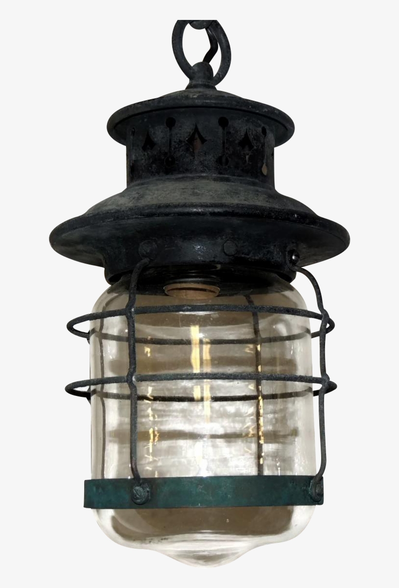 Arts And Crafts Lantern Hanging Light Fixture Rewired - Ceiling Fixture, transparent png