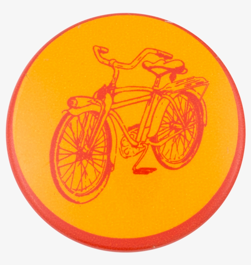 Bicycle In Red And Yellow Art Button Museum - Circle, transparent png
