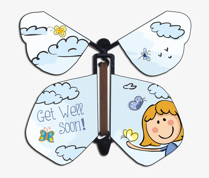 Get Well Soon Wind Up Flying Butterfly, transparent png