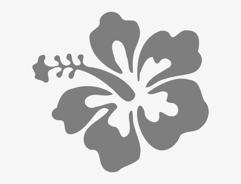 Clip Transparent Library Grey Single Clip Art At Clker - Hawaiian Flower Transparent Background, transparent png