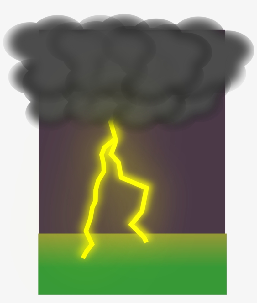 Clouds And Lightning - Lightning, transparent png