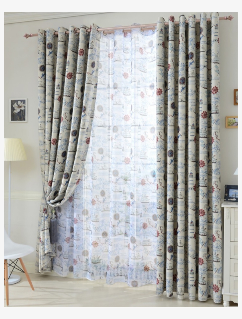 Sea Scenic Boys Room Blackout Curtain - Curtain, transparent png