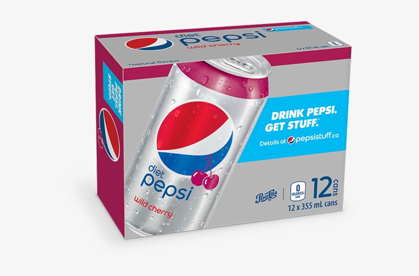Diet Pepsi Cherry - Carton, transparent png