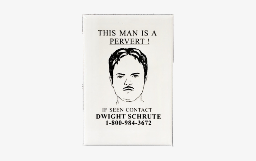 Dwight Schrute Pervert Hunter Magnet - Dwight Schrute, transparent png