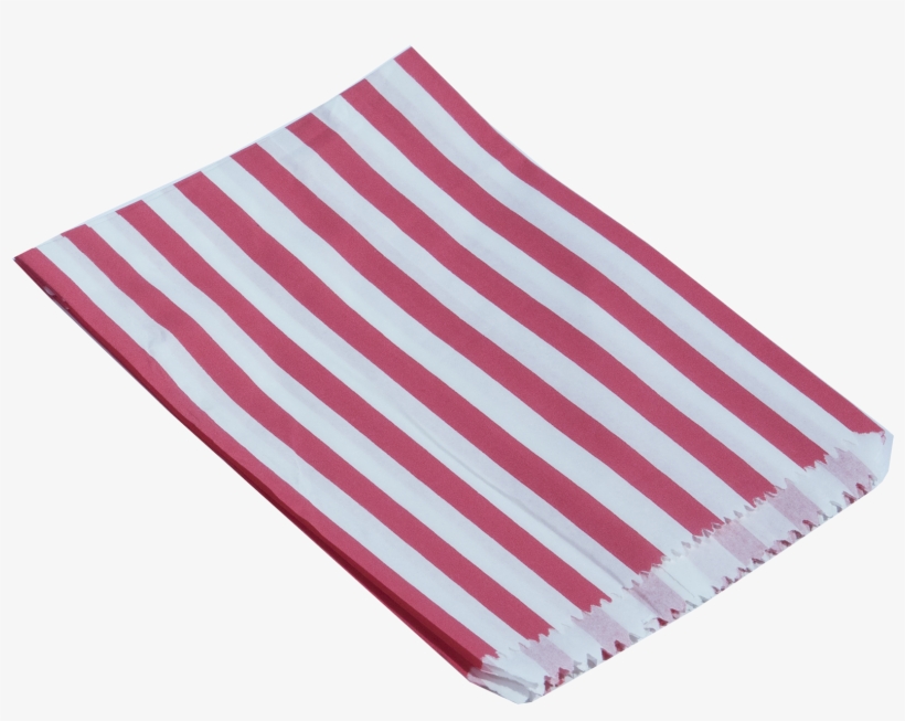 1000 5″ X 7″ Red & White Stripe Paper Bags - Sock, transparent png