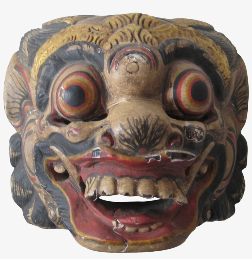 Old Balinese Boma Hopibooks Ruby Lane - Balinese Mask Png, transparent png