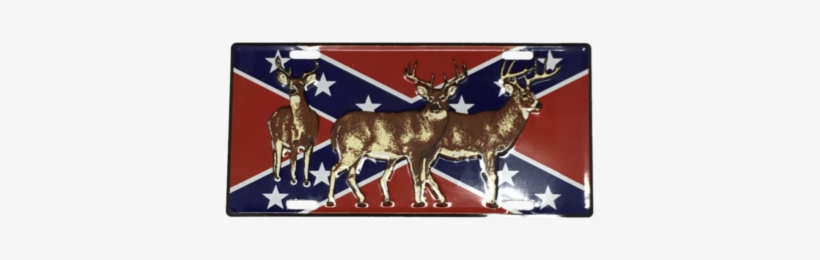 Confederate Flag With Deer Overlay License Plate - Curtiss P-40 Warhawk, transparent png