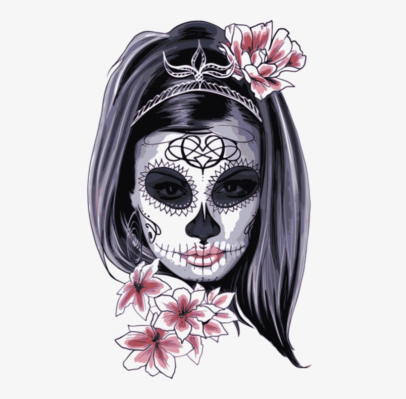 Catrina Skull, transparent png
