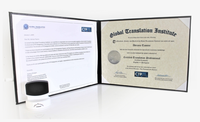 Certified Translator Certificate & Stamp - Crandon Diploma, transparent png