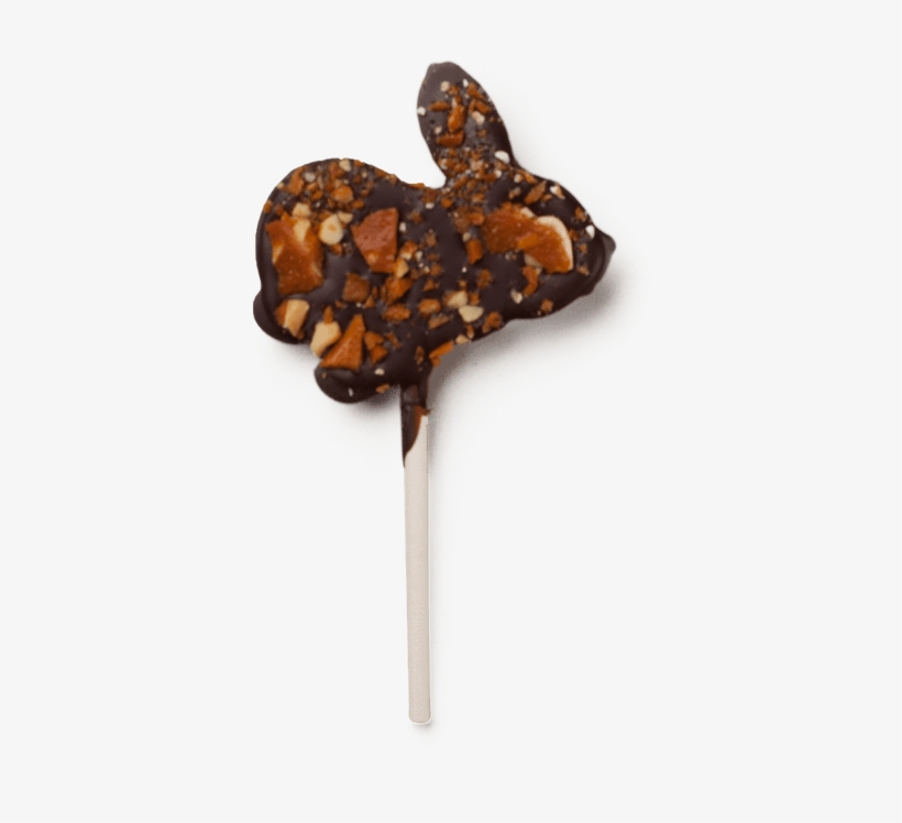 Brittle Bit Chocolate Bunny Pop - Lollipop, transparent png