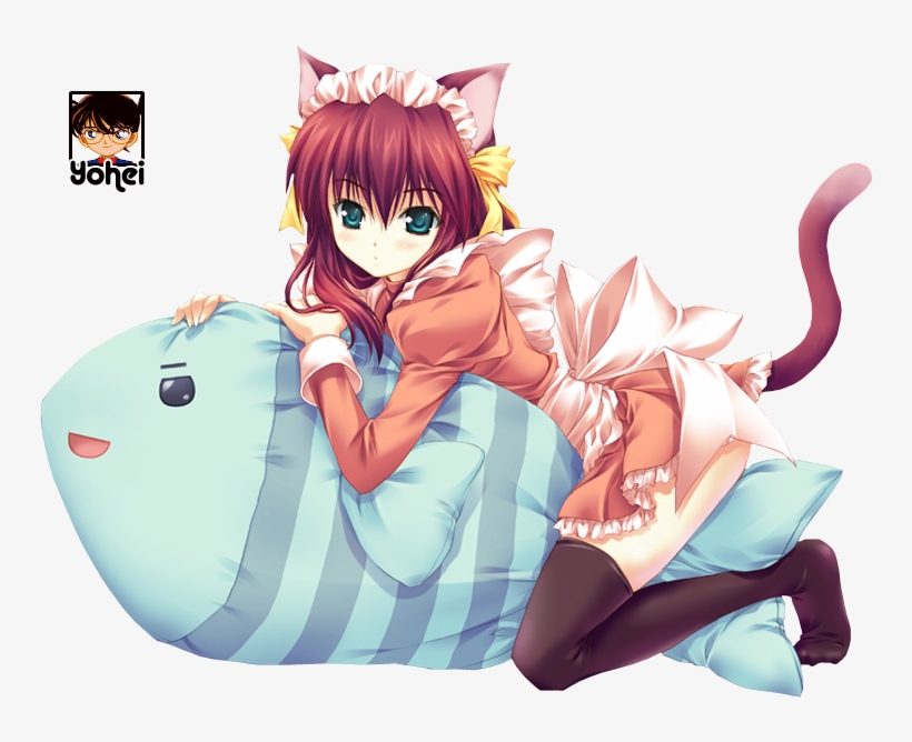 Anime Girl Smile Cat Ears Photo - Anime, transparent png