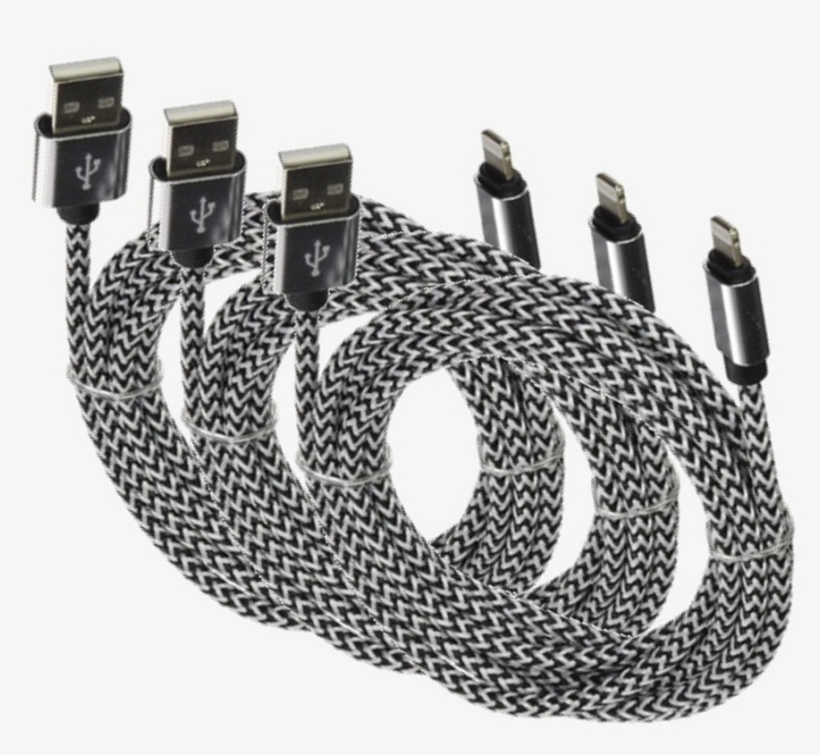 Braided Paracord Iphone Lightning Cable 3 Ft Wudn - Eiffel Tower, transparent png