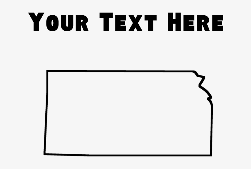 Design Is Printed, Not Embroidered - Kansas Outline Transparent, transparent png