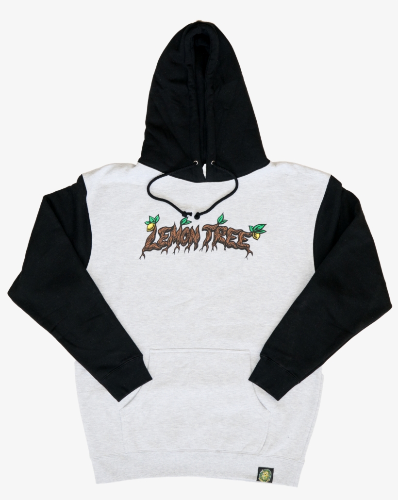 Lemon Tree Roots Two Tone Hoodie Ash Grey And Black - Hoodie, transparent png