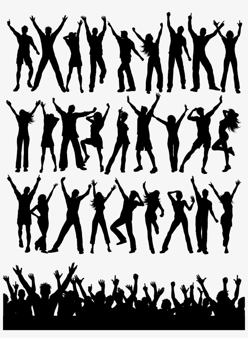 Party People Silhouettes - Party People, transparent png