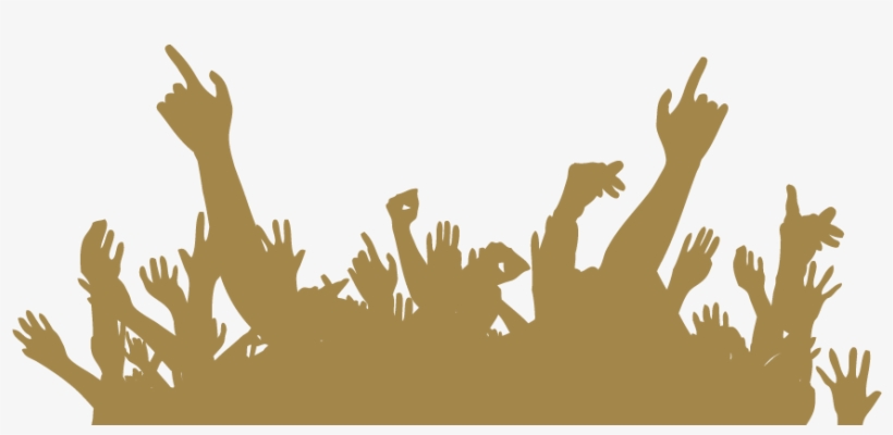 Concert Crowd Silhouette Png - Portable Network Graphics, transparent png