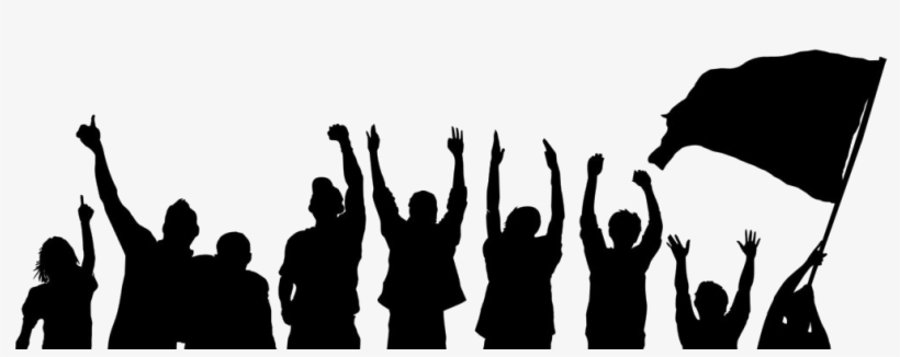 Born Equal Vs Equal Rights Main 4 Post - Silhouette Of People Protesting, transparent png