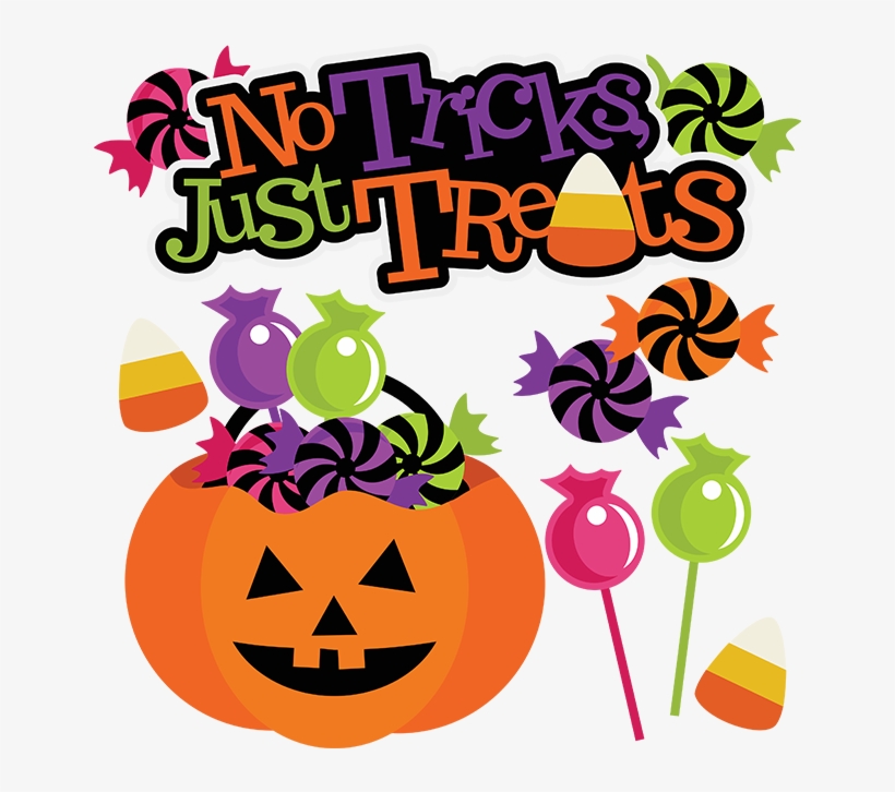Snack Clipart Halloween - No Tricks Just Treats Clipart, transparent png