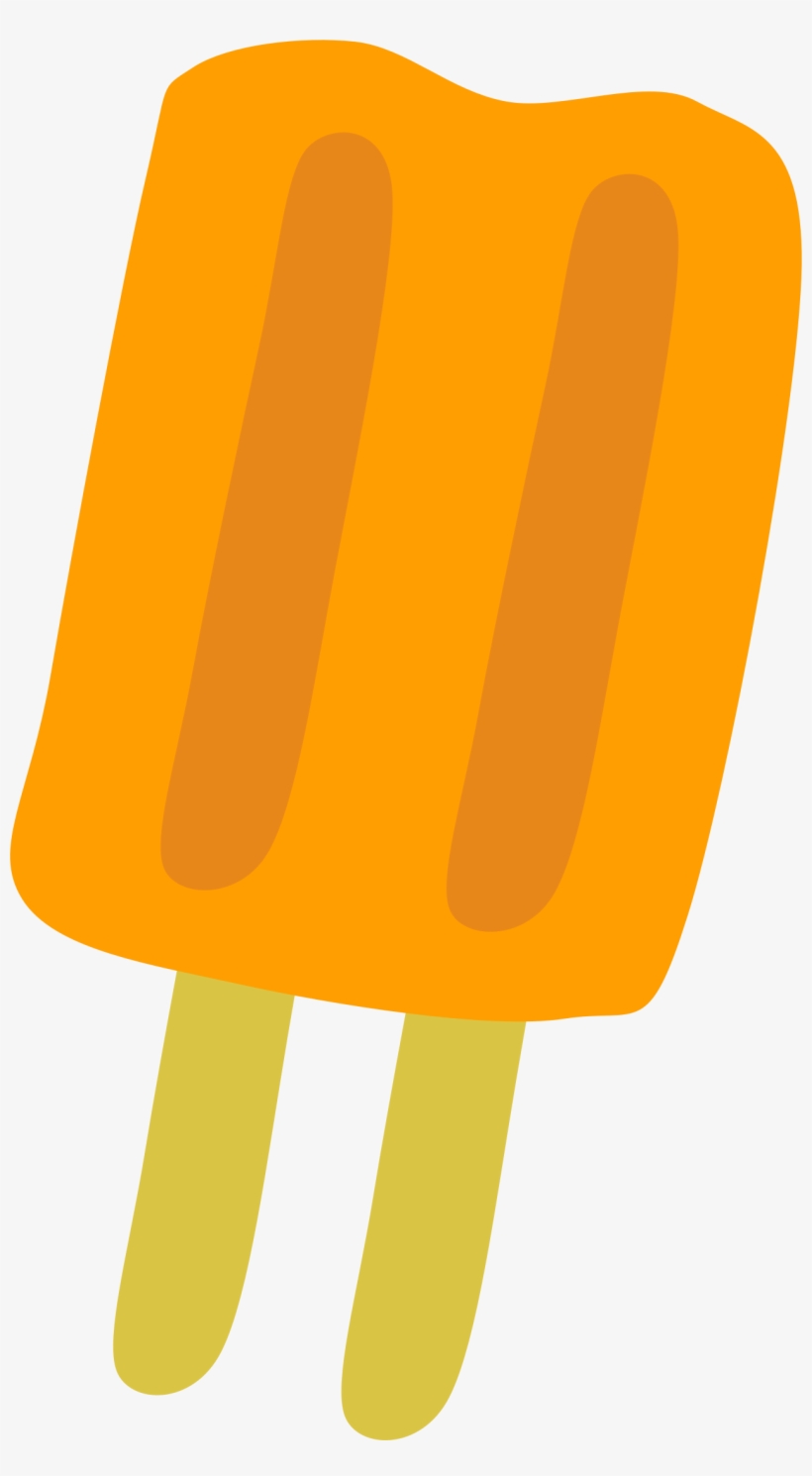 Big Image - Orange Popsicle Clipart, transparent png