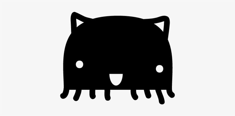 Cat Head Monster With Tentacles Vector - Gato Con Tentaculos, transparent png