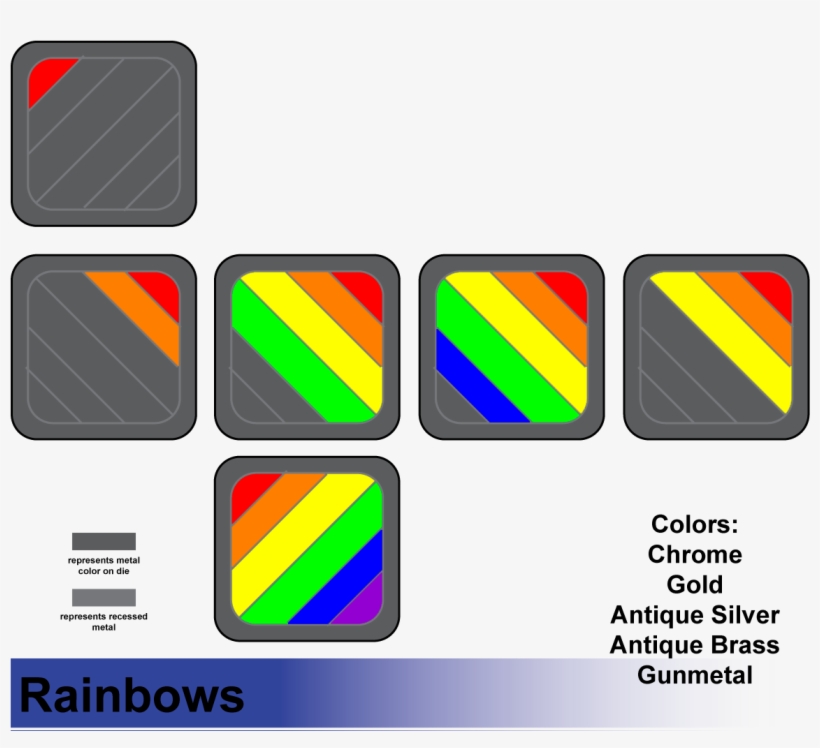 Metal Rainbow D6 - Rainbow Shops, transparent png