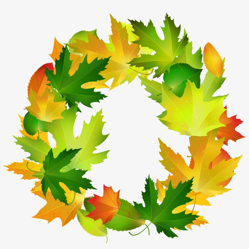 Fall Leaves Oval Border Frame Png Clipart Image - Clip Art, transparent png