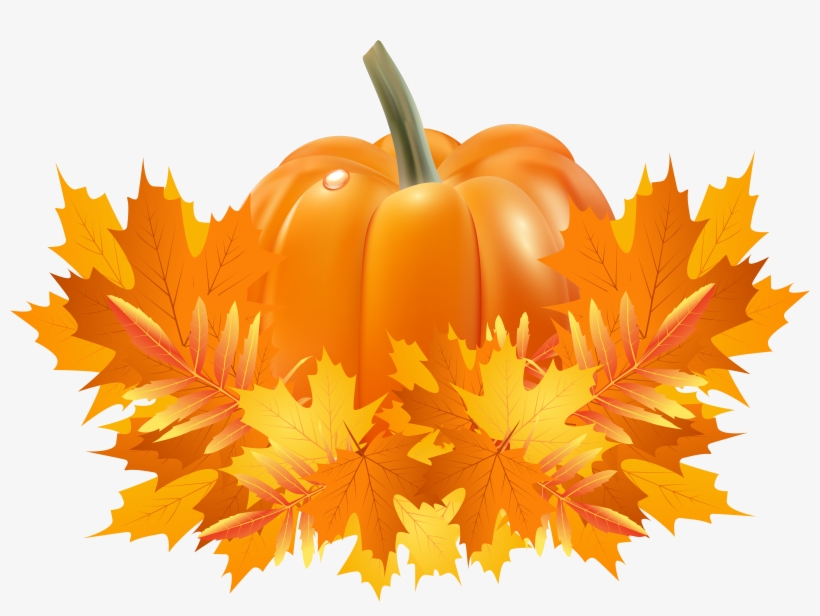 Png Transparent Library Apple And Pumpkin Page Border - Clipart Pumpkin Fall Leaves, transparent png