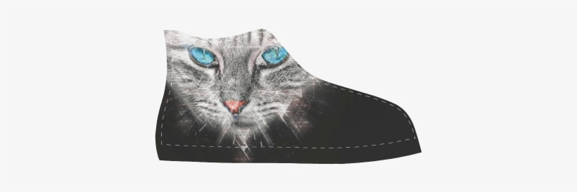 Silver Abstract Cat Face With Blue Eyes Aquila High - Tabby Cat, transparent png