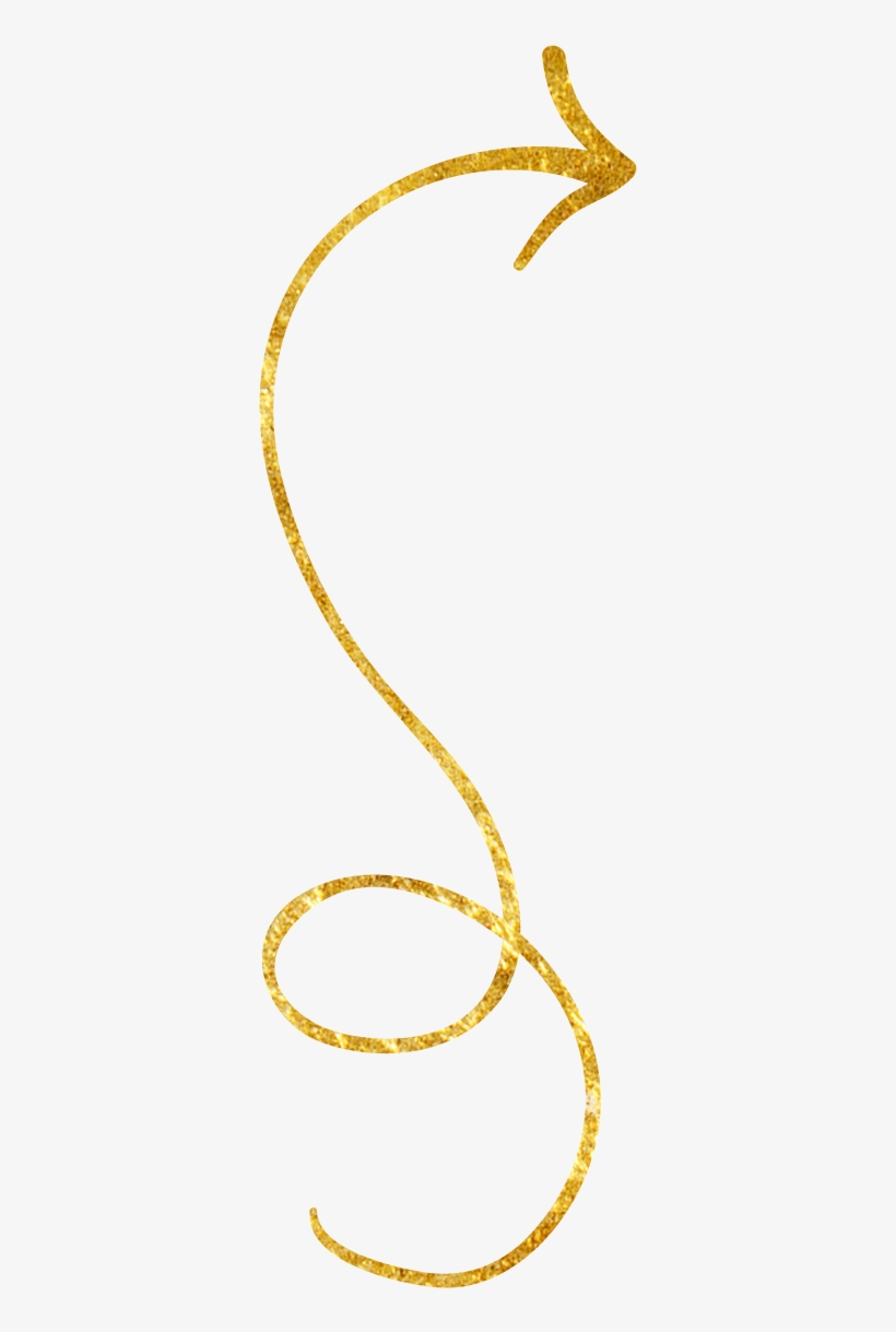 Happinessis Gold Hand Drawn Arrows And Dividers 10 - Gold, transparent png