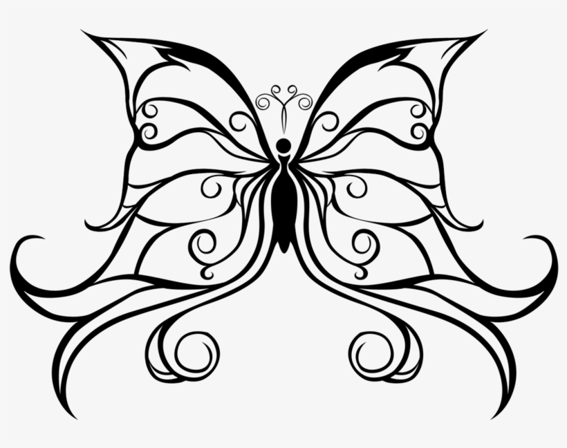 Tribal Mariposa By Rikachan3 On Deviantart - Drawing, transparent png