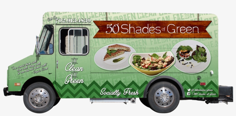 50 Shades Of Green Truck - Food Truck Healthy Food, transparent png