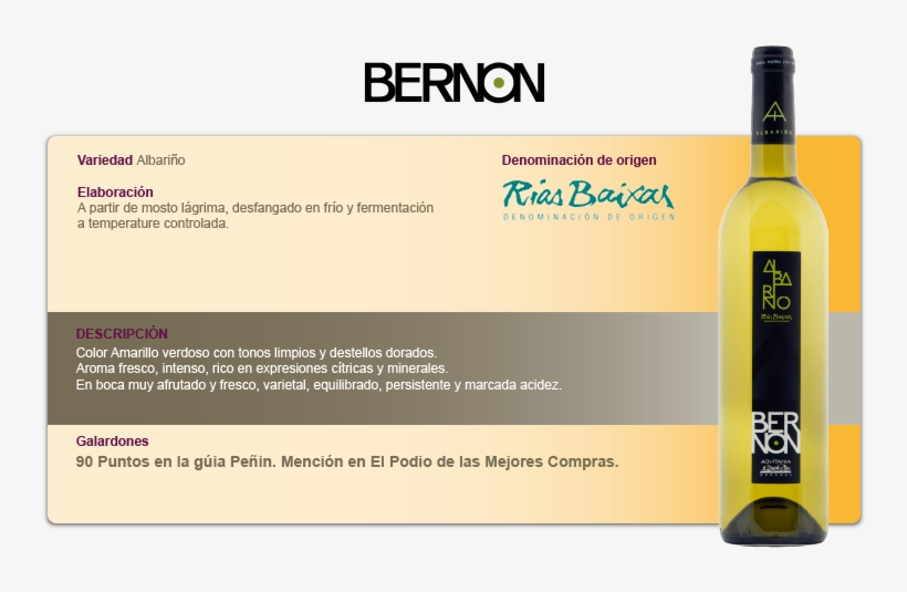 Albarino Bernon Bodega Aquitania 2014, transparent png