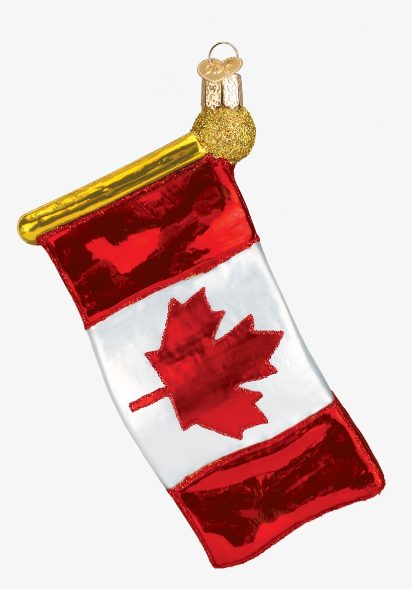 Picture Of Canadian Flag - Old World Christmas Canadian Flag Ornament, transparent png