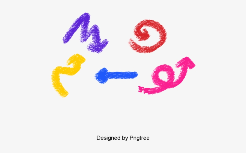 Simple Hand-painted Cartoon Arrow Design, Simple, Hand - Comics, transparent png