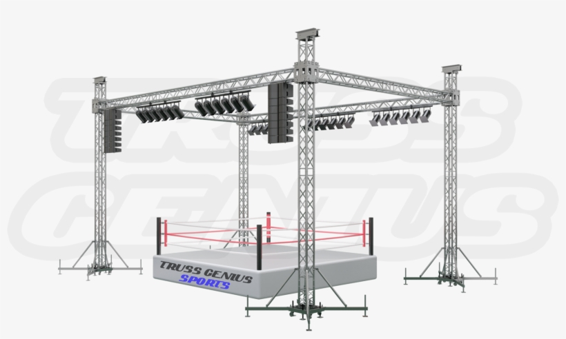 Boxing, Boxing Ring Truss, Aluminum Truss, Global Truss, - Truss Support, transparent png