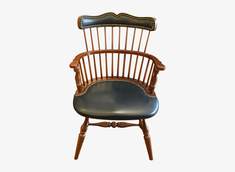 Leather Captains Chair With Nail Head Detail - Nichols And Stone Chairs, transparent png