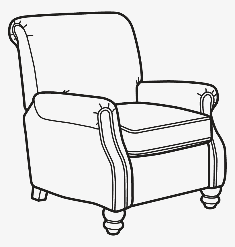 Flexsteel Bay Bridge Fabric High-leg Recliner Without - Easy To Draw Reclining Chair, transparent png